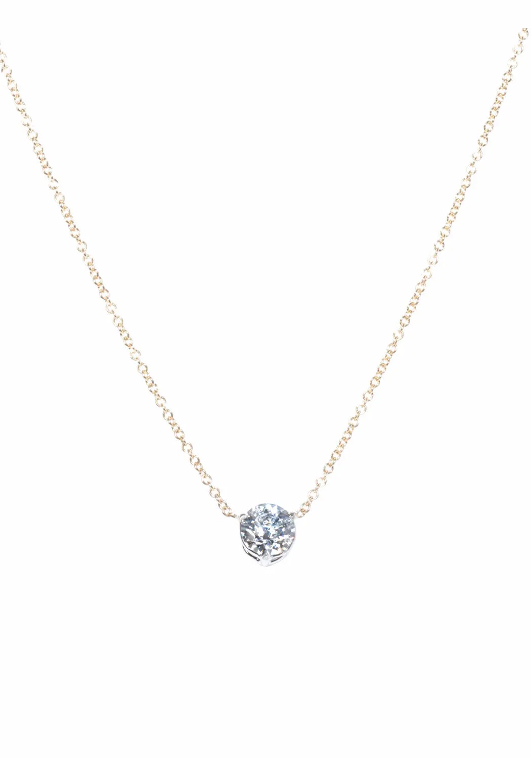 Oster Collection 18KYG Solitaire Diamond Chain Necklace