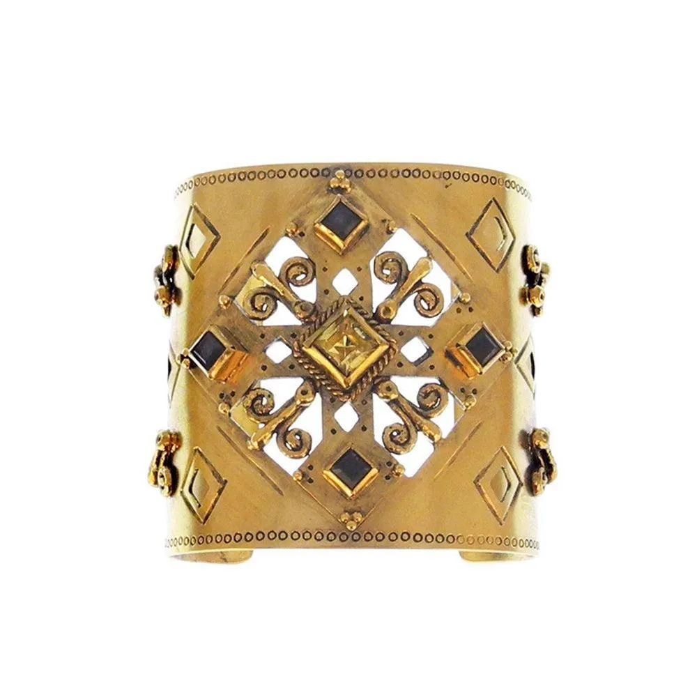 Paloma Cross Cuff Gold