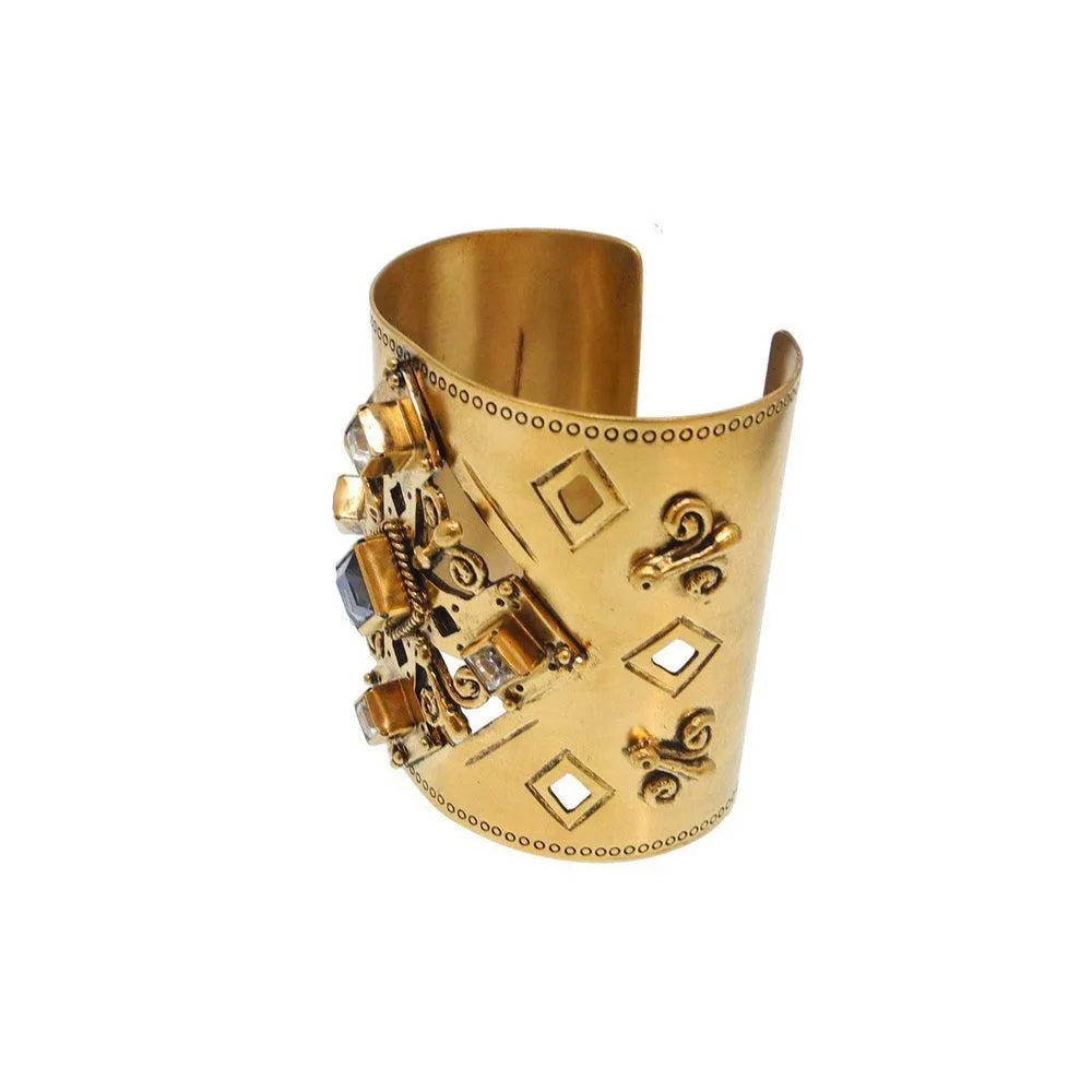 Paloma Cross Cuff Gold