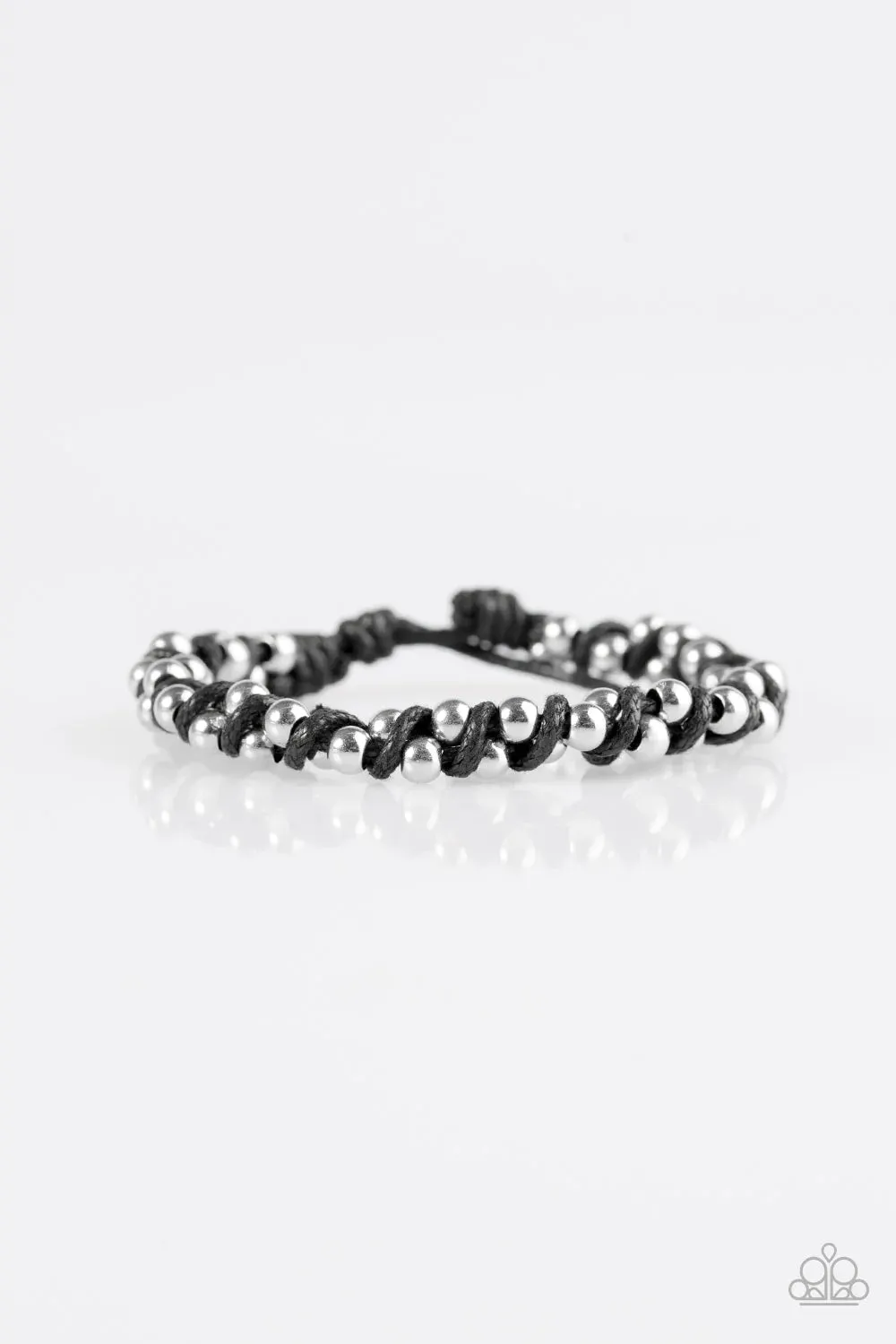 Paparazzi Bracelet ~ Beaded Bandit - Black