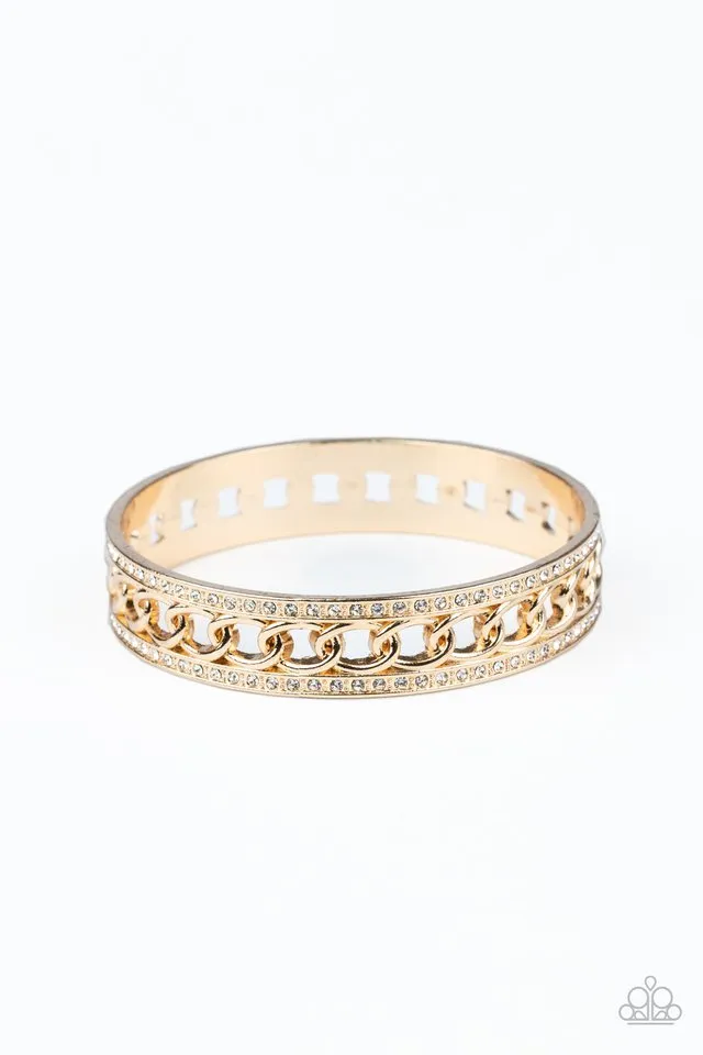 Paparazzi Bracelet ~ Couture Court - Gold