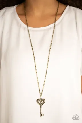 Paparazzi Necklace ~ Unlock My Heart - Brass