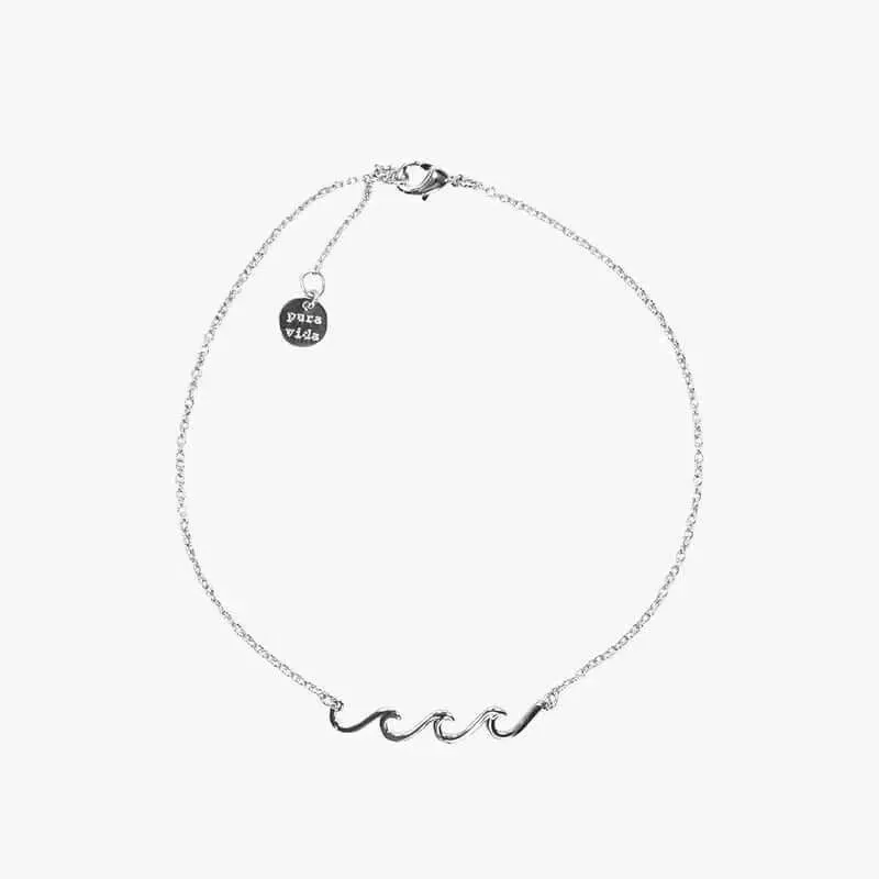 Pura Vida Delicate Wave Anklet