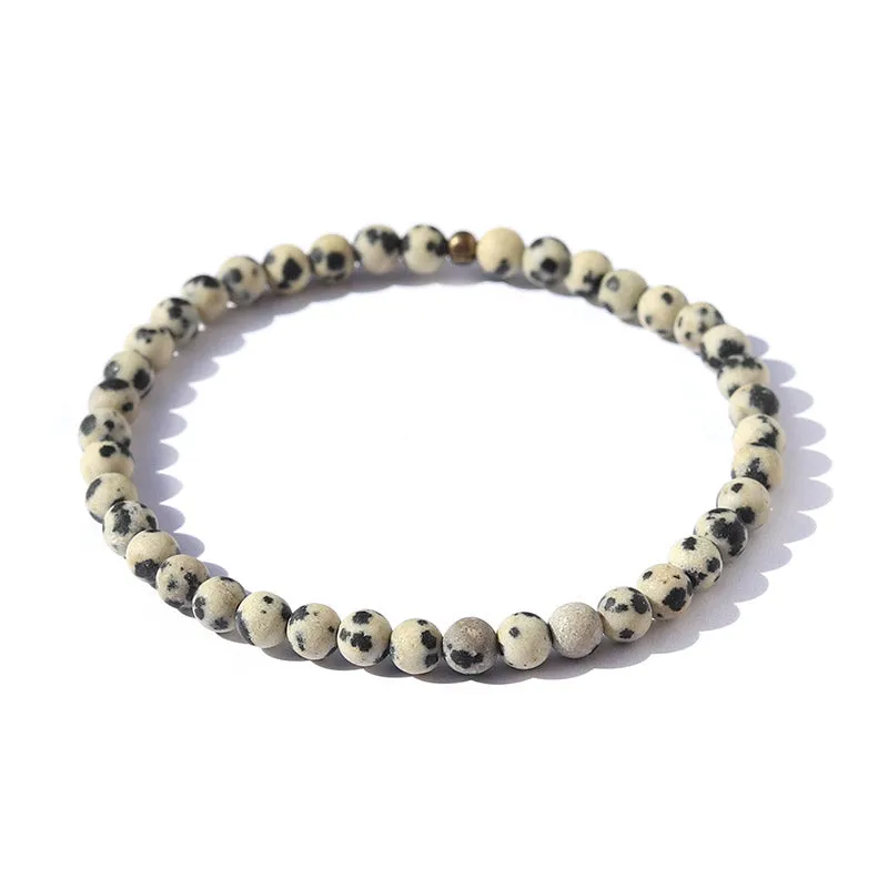 "Balance" Matte Dalmatian Jasper Bracelet