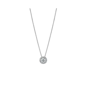 Round Diamond Halo Pendant .50ct