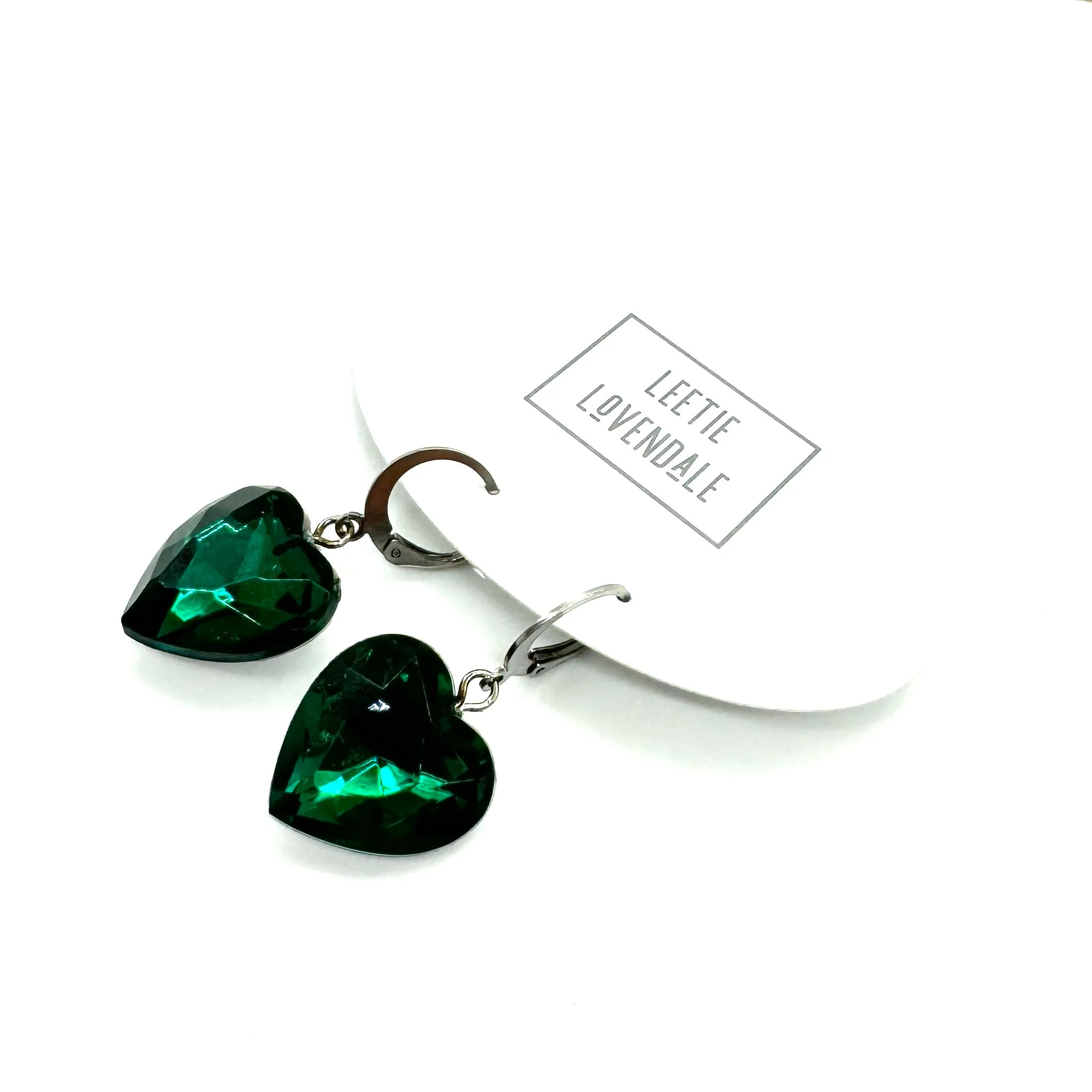 Shine On Heart Drop Earrings