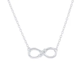 Silver Always & Forever Infinity Diamond Necklace