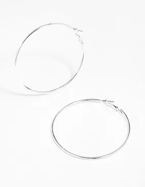 Silver Classic Medium Hoop Earrings