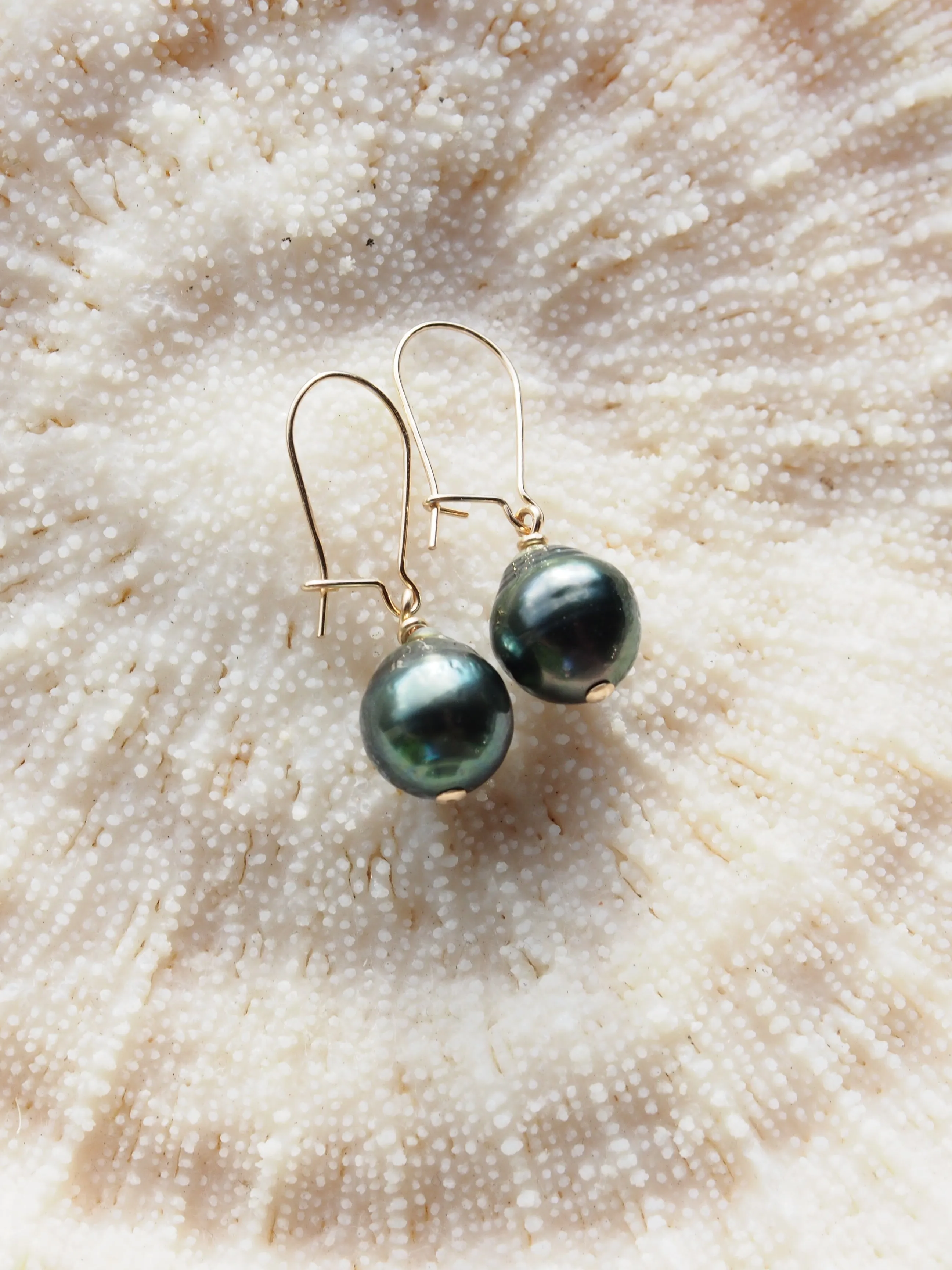 Tahitian Pearl Drop Earrings - Alaula