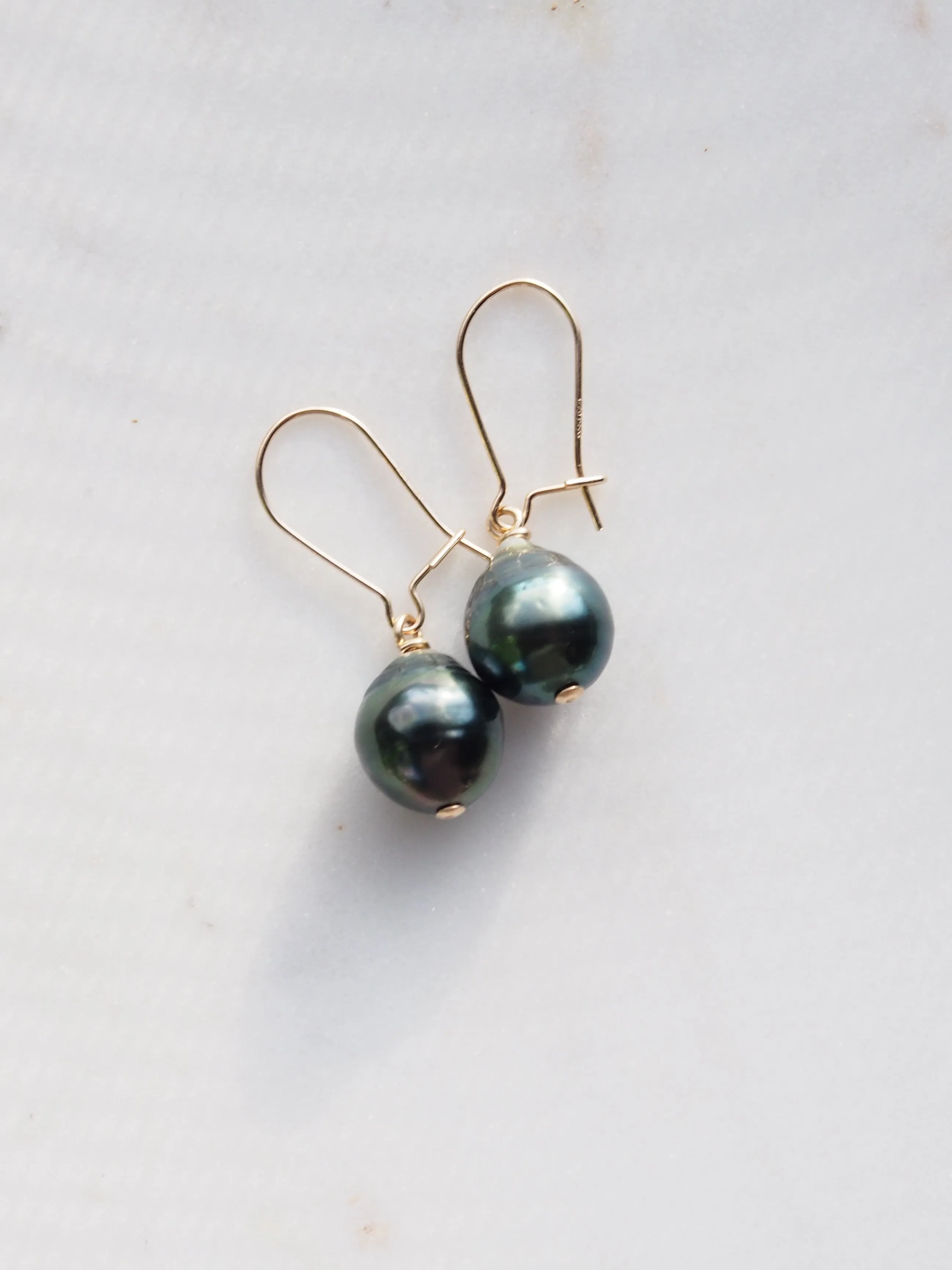 Tahitian Pearl Drop Earrings - Alaula