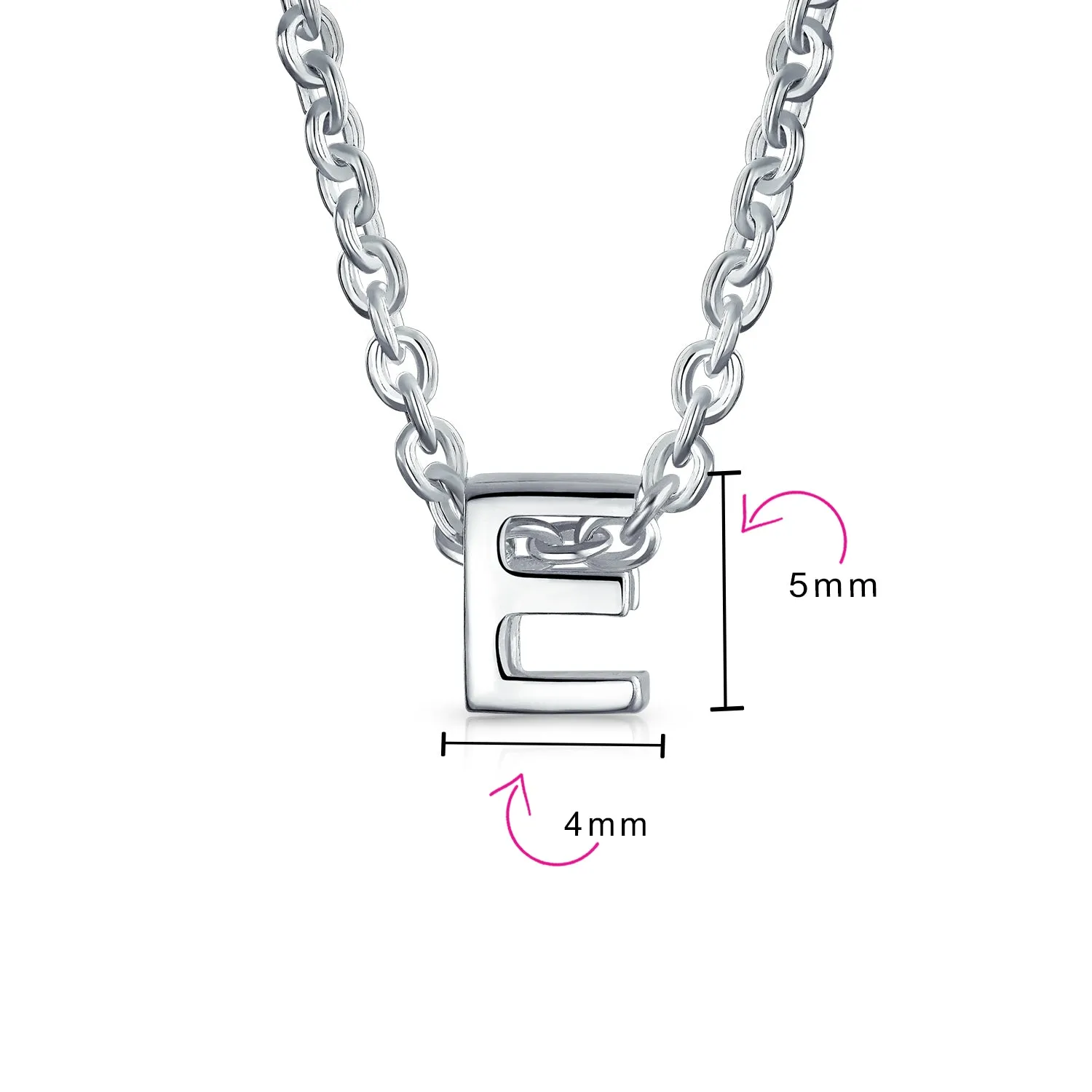 Tiny Block Letter Initial Anklet Ankle Bracelet A-Z Sterling Silver Name Dainty