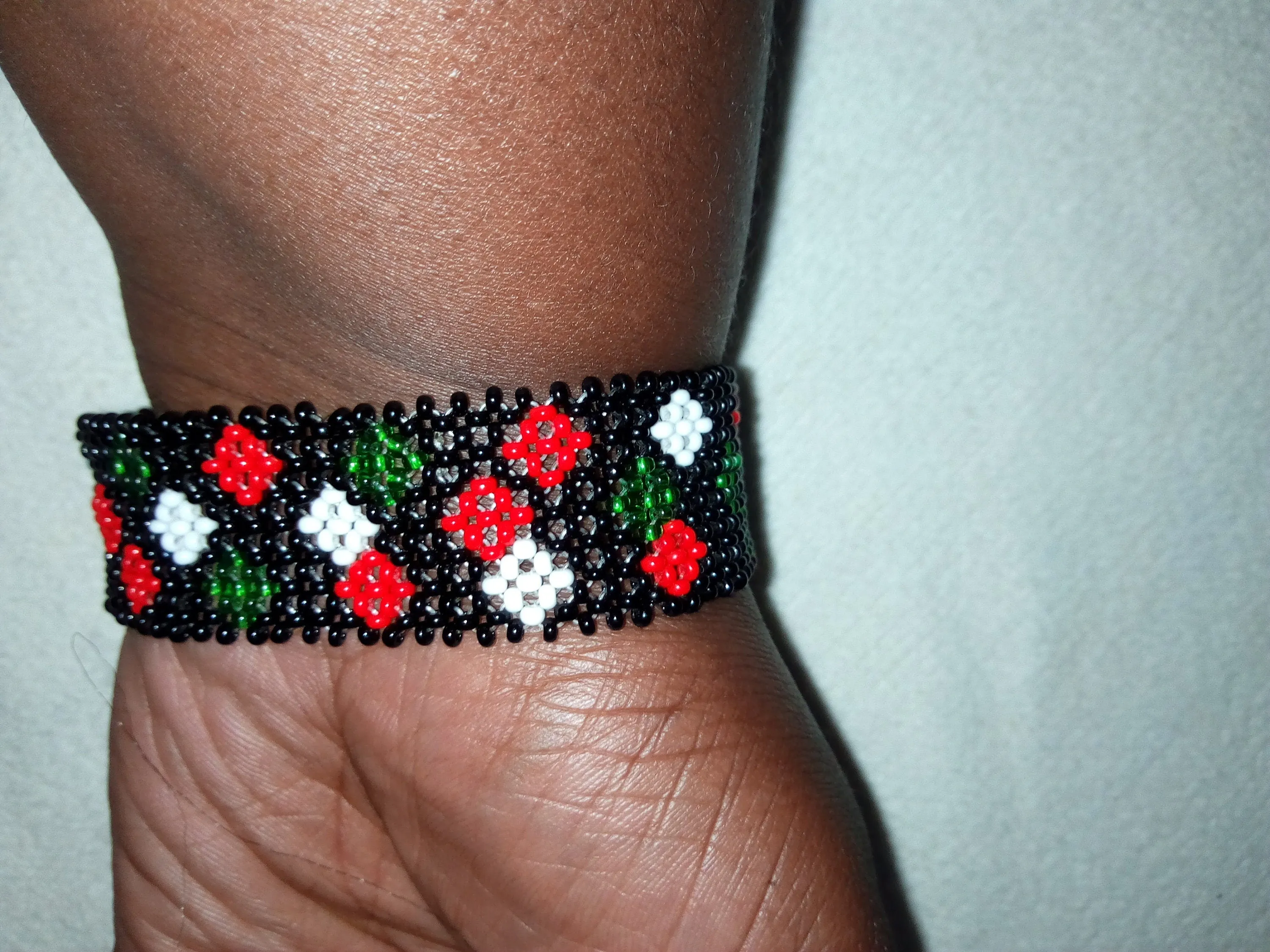 Unique bracelet with kenya flag colors handmade jewelry from Kenya with free shipping