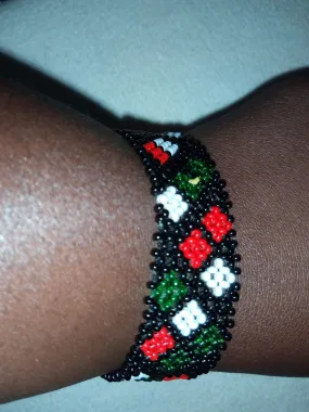 Unique bracelet with kenya flag colors handmade jewelry from Kenya with free shipping