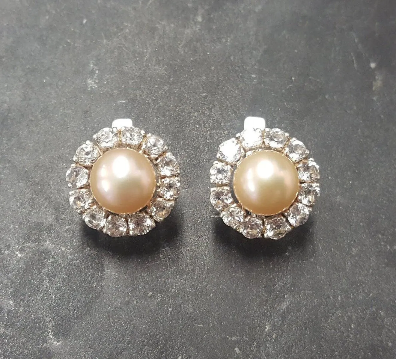 Victorian Pearl Earrings - Real Pearl Earrings - Vintage Flower Earrings