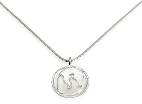 Yin Yang Horse Head Necklace, Sterling Silver